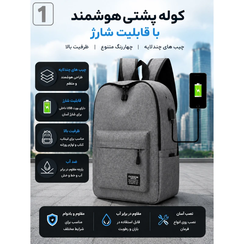 کوله پشتی فشن مدل Smart