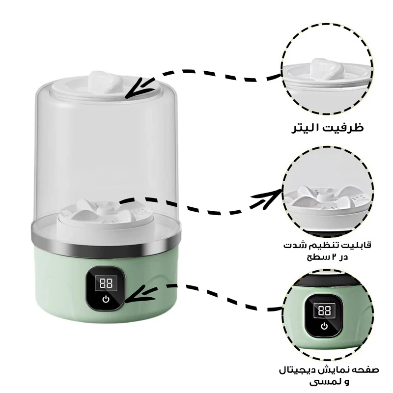 مینی‌ واش 0.5 کیلوگرم مدل شارژی کد YQ-106 1L