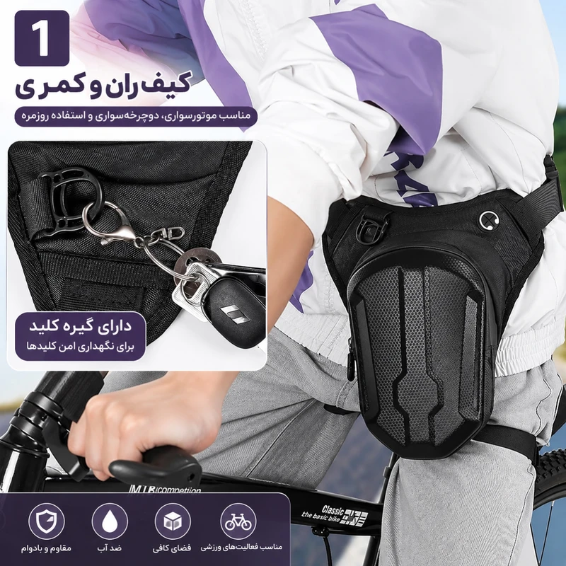 کیف موتور و دوچرخه سواری مدل فیبر کربن
