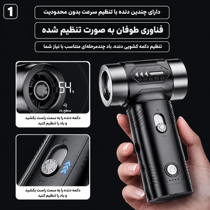 جت فن سویتو به همراه سری جارو شارژی مدل ST-6688Pro