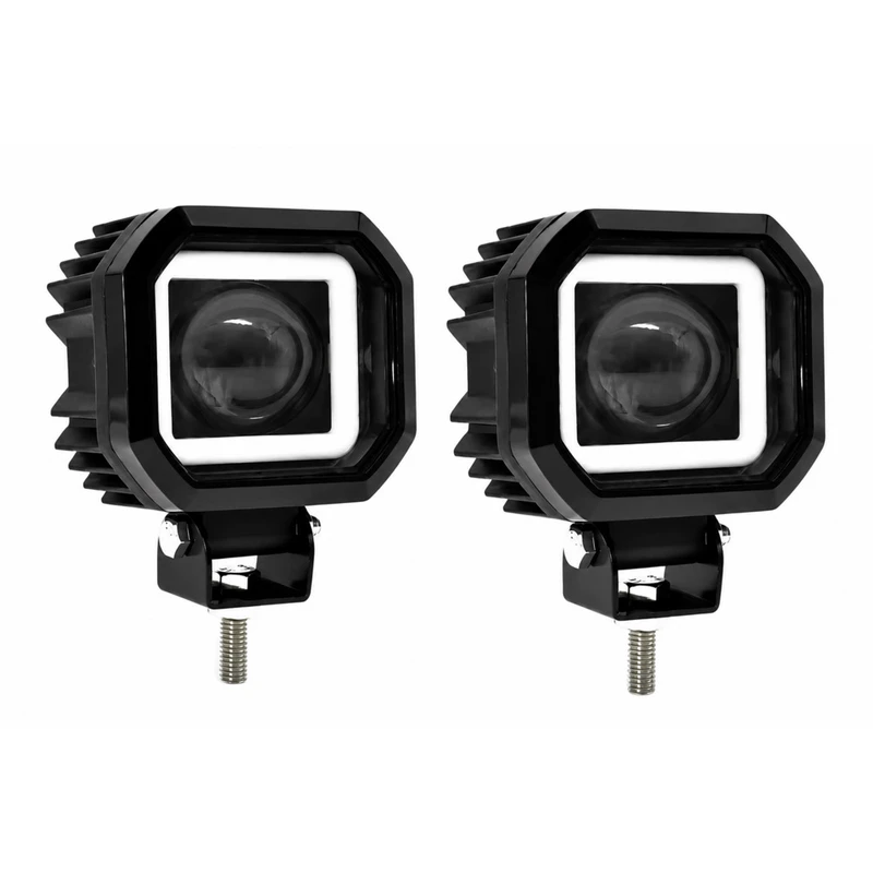 چراغ پروژکتور موتور سیکلت اسنو کمپ مدل DAYLIGHT SQUARE بسته دو عددی