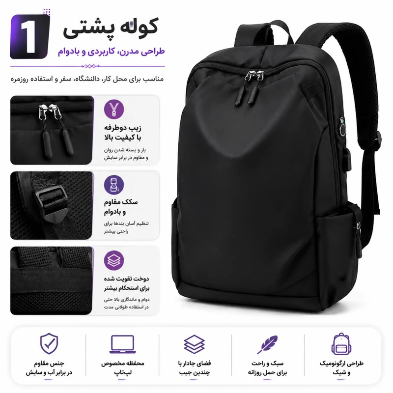 کوله پشتی لپ تاپ مدل Modern 
