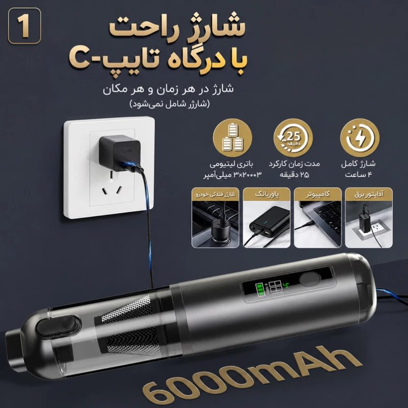 جارو شارژی و دمنده سویتو مدل ST-6699APlus
