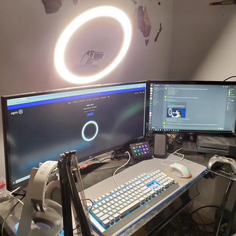 رینگ لایت مدل LJJ-26 RGB-26cm به همراه پایه 180 سانتی متری