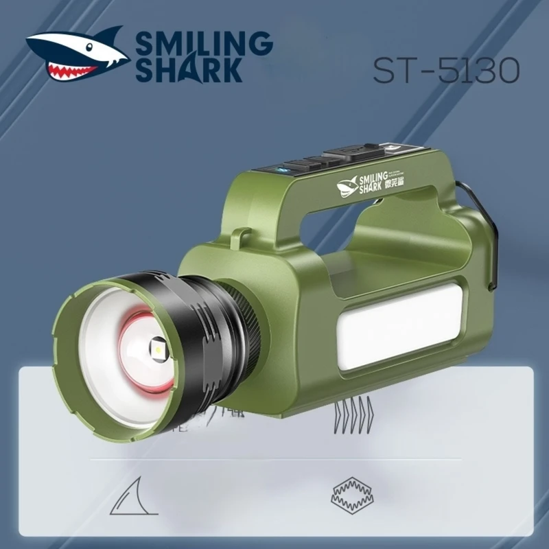 نورافکن دستی اسمایلینگ شارک مدل ST-5130A با نور مهتابی