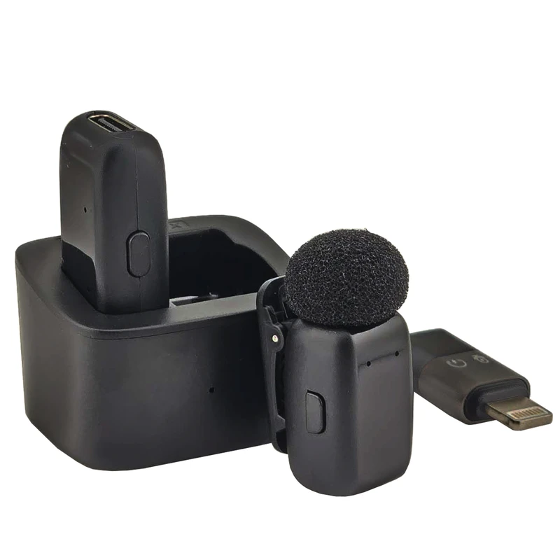 ست میکروفن بی سیم مدل SX-35 MINI با درگاه اتصال لایتنینگ و تایپ سی