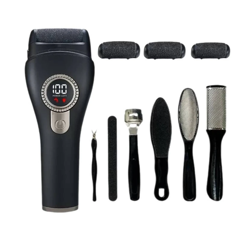 سنگ پا برقی مدل YC-012 به همراه ست پدیکور بسته 10 عددی