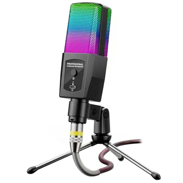 میکروفن کندانسر مدل MC-19 RGB با درگاه اتصال جک 3.5 میلی متری