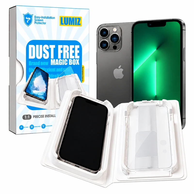 محافظ صفحه نمایش لومیز مدل EASY-INSTALL مناسب برای گوشی موبایل ایفون iPhone 13 Pro Max / iPhone 14 Plus