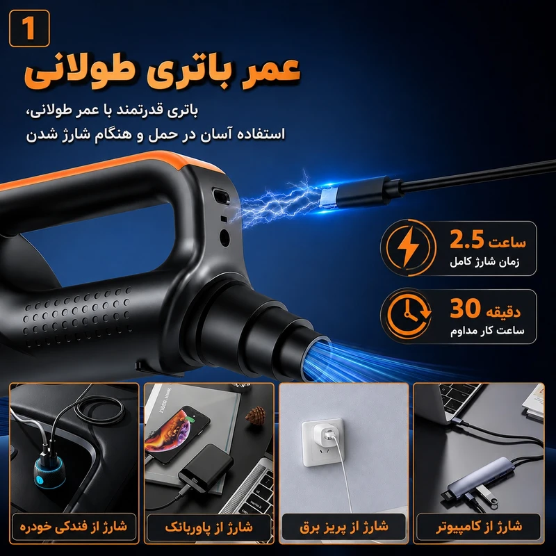 جارو شارژی و دمنده سویتو مدل ST-126Plus